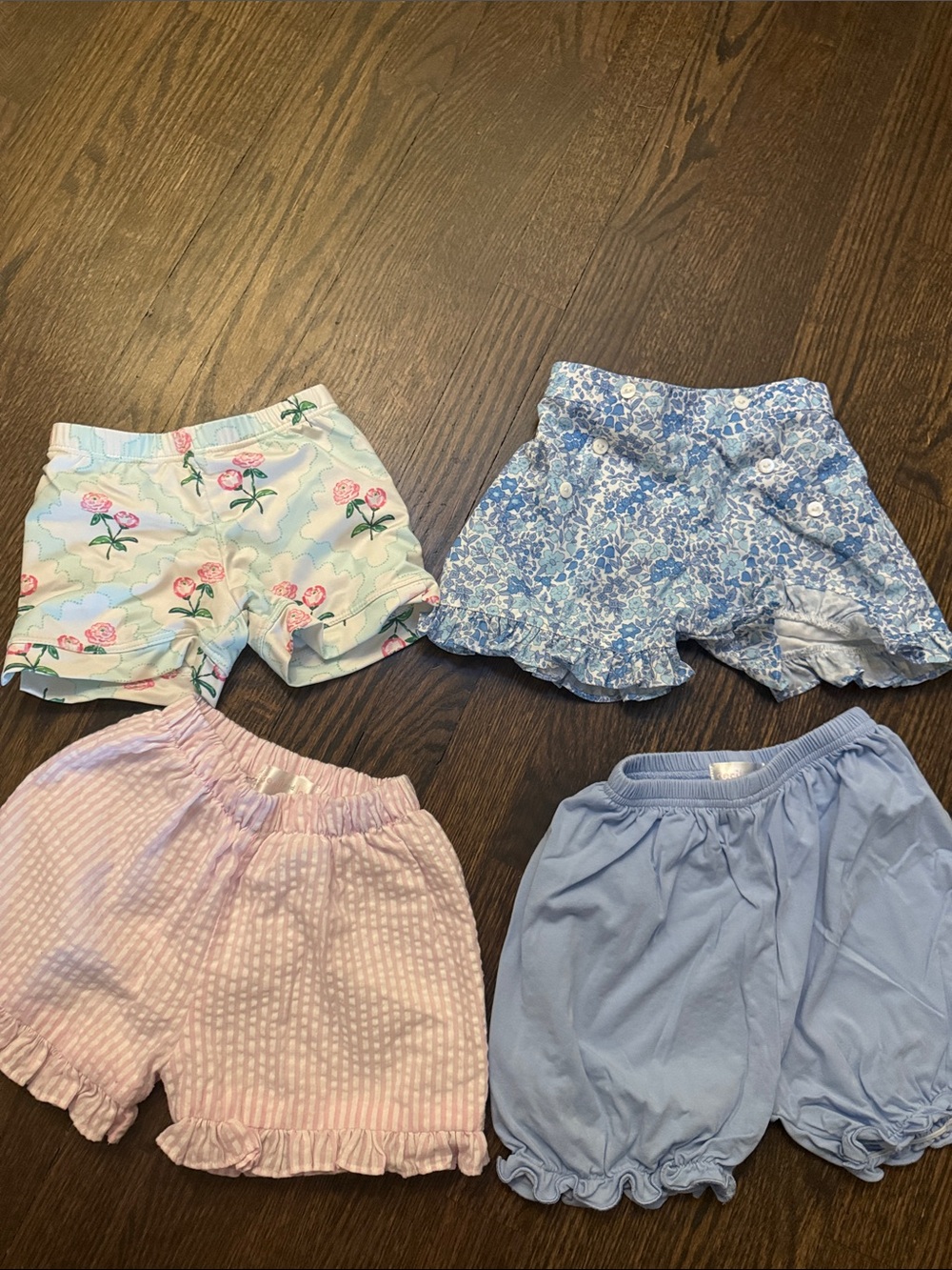Girls Spring Mix: Floral & Pastel Shorts Set of 4